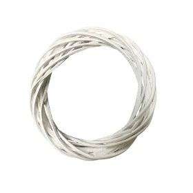 Fonott koszorú alap fehér  16x3cm