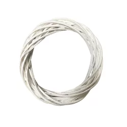 Fonott koszorú alap fehér  16x3cm