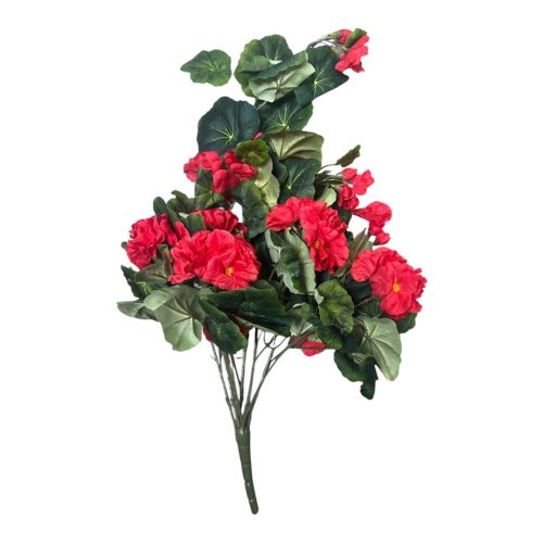 Élethű selyemvirág futó muskátli csokor 55 cm