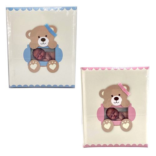 Babás fotóalbum, fotósarkos  30 lapos  24x29cm 2 színben