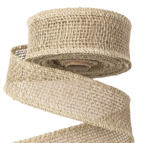 Varrott szélű natúr juta 5cm x9m