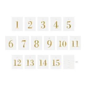 Arany asztalszámok 9,5x12cm 30db/cs