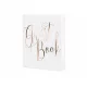 Esküvői vendégkönyv 20x25,5cm fehér-rosegold 22 lapos