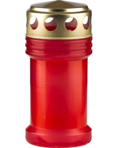 Műanyag mécses fém tetővel 100 mm