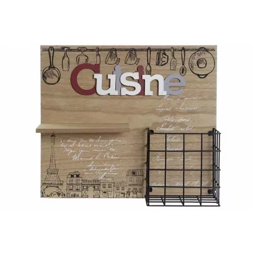 Polc, mdf,fém 40x10x35,5cm Cuisine többszínű