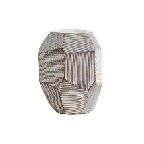 Váza geometrikus szürke 16x16x26cm