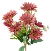 Gerbera selyemvirág csokor, 29cm magas - Bordó