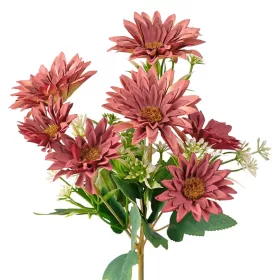 Gerbera selyemvirág csokor, 29cm magas - Bordó