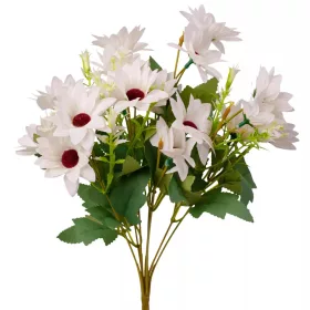 Selyemvirág csokor, 37cm magas - Fehér