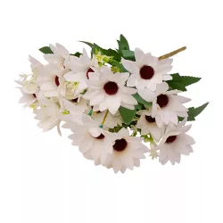 Selyemvirág csokor, 37cm magas - Fehér