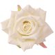 Rózsa selyemvirág fej, 9cm - Fehér 