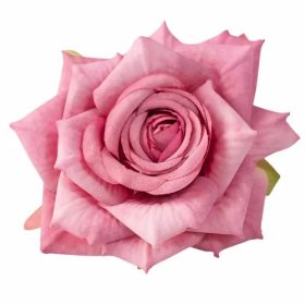 Rózsa selyemvirág fej, 9cm - Rózsaszín