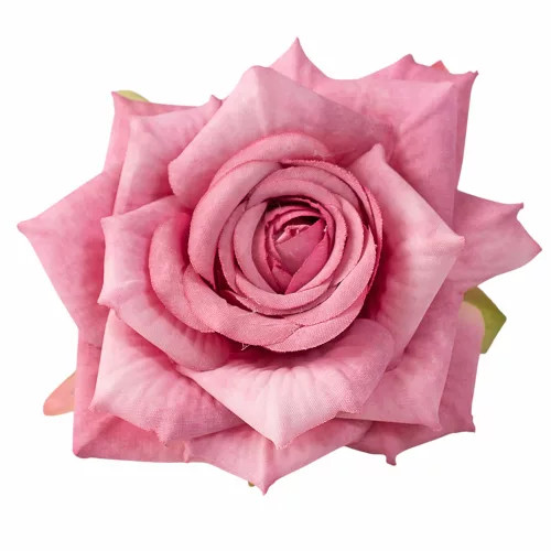 Rózsa selyemvirág fej, 9cm - Rózsaszín