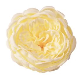 Angol rózsa selyemvirág fej, 10.5cm - Krém