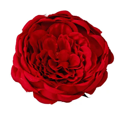 Angol rózsa selyemvirág fej, 10.5cm - Piros 