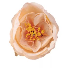 Peónia selyemvirág fej, 7cm - Ekrü 