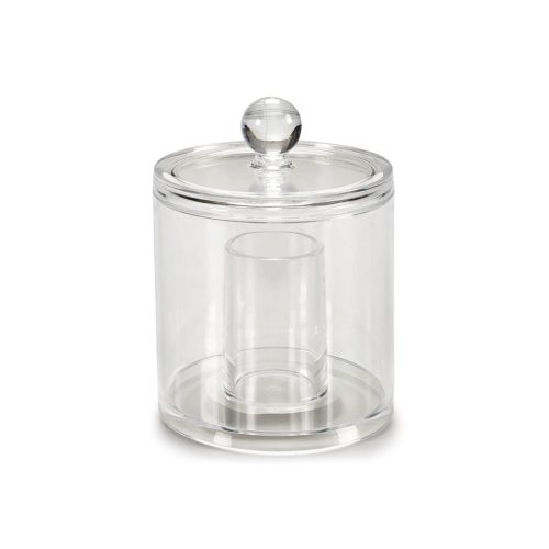 Kozmetikai tároló akril dupla kerek tetővel