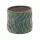 Loren Wave Cauldron kerámia kaspó türkiz 8x7cm