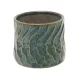 Loren Wave Cauldron kerámia kaspó türkiz 8x7cm