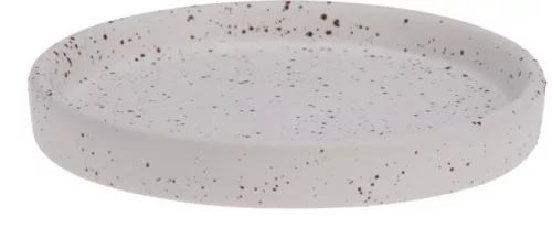 Gyertyatálca 10 cm fehér pöttyös