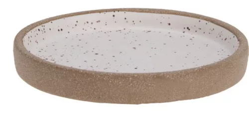 Gyertyatálca 10 cm barna pöttyös