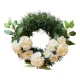 Sírkoszorú fehér szegfűvel 28cm