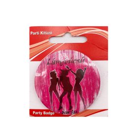 Lánybúcsú party kitűző 5,5x5,5 cm