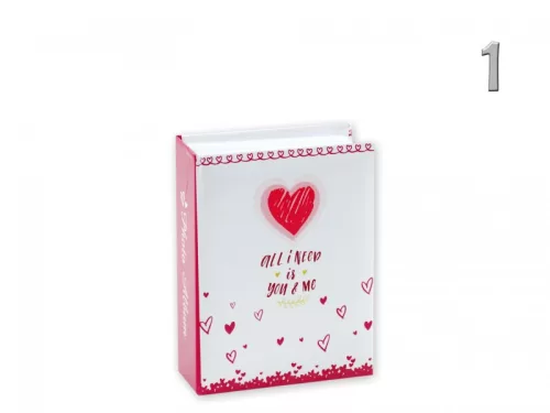 Fényképalbum szíves 100db 10x15cm-es képhez 2 féle válaszható/db 