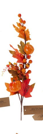 Őszi dekorág tökös és bogyó kombinációval