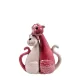 Kerámia kutya figura párban piros 23 cm