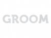 Vasalható felirat .-GROOM fehér 30x6cm