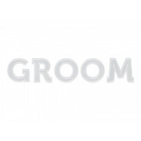 Vasalható felirat .-GROOM fehér 30x6cm