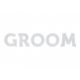 Vasalható felirat .-GROOM fehér 30x6cm