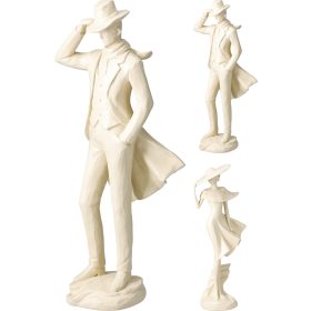   Elegáns dekor figura kalapos pár 30 cm 2 féle válaszható/db