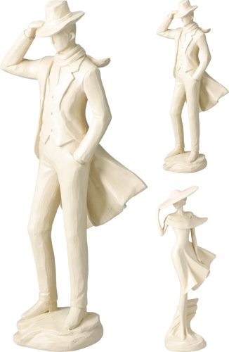 Elegáns dekor figura kalapos pár 30 cm 2 féle válaszható/db