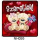 Hűtőmágnes  - Valentín napi ajándék- Macikák,szeretlek