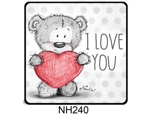 Hűtőmágnes  - Valentín napi ajándék- Szíves Nevlini