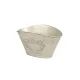 Ovális szívmintás cink tál antikolt krém 24x17x12,5/10,5cm/ 14cm