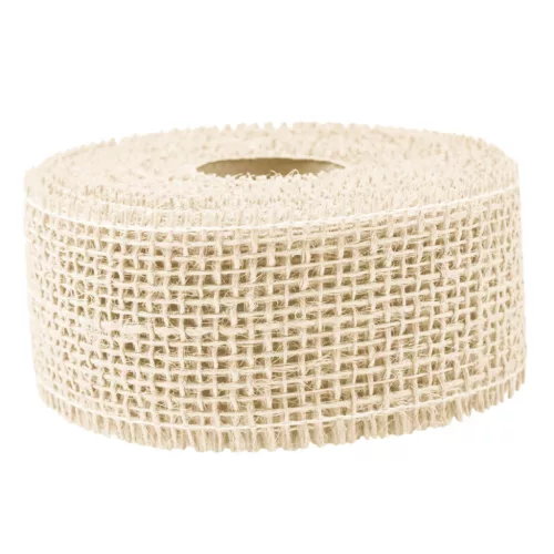 Juta szalag 5cm x 9 m  -Fehér