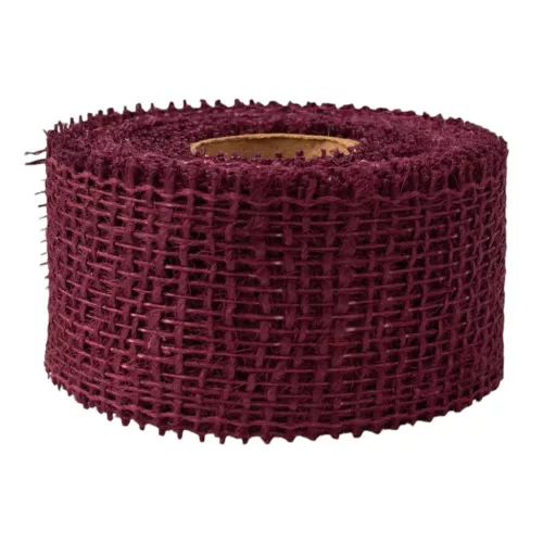 Juta szalag 5 cm × 9 m – bor vörös