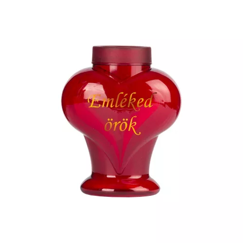 Műanyag szív mécses