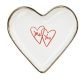 Szív alakú tányér – „Me & You” piros felirattal fehér alapon