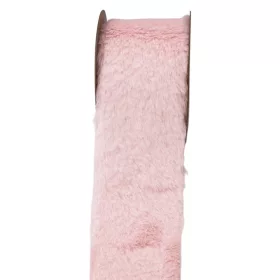 Bársony szőrme szalag 63mm x 2,7 m -  rózsaszín