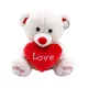 Plüss maci LOVE 50cm fehér
