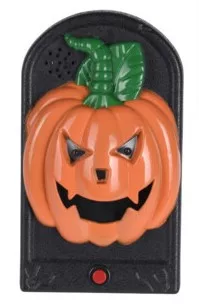Tökfej formájú halloween-i ajtócsengő