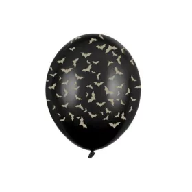 Latex lufi fekete alapon denevérek 30cm 6db/cs
