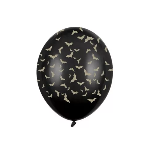 Latex lufi fekete alapon denevérek 30cm 6db/cs