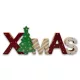 Fa dekor 28,5x11cm  - Xmas