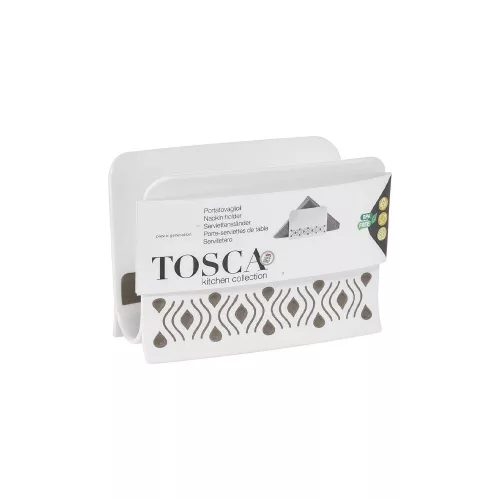 Tosca asztali szalvéta tartó 15x8x11cm krém