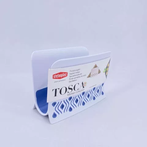 Tosca asztali szalvéta tartó 15x8x11cm kék